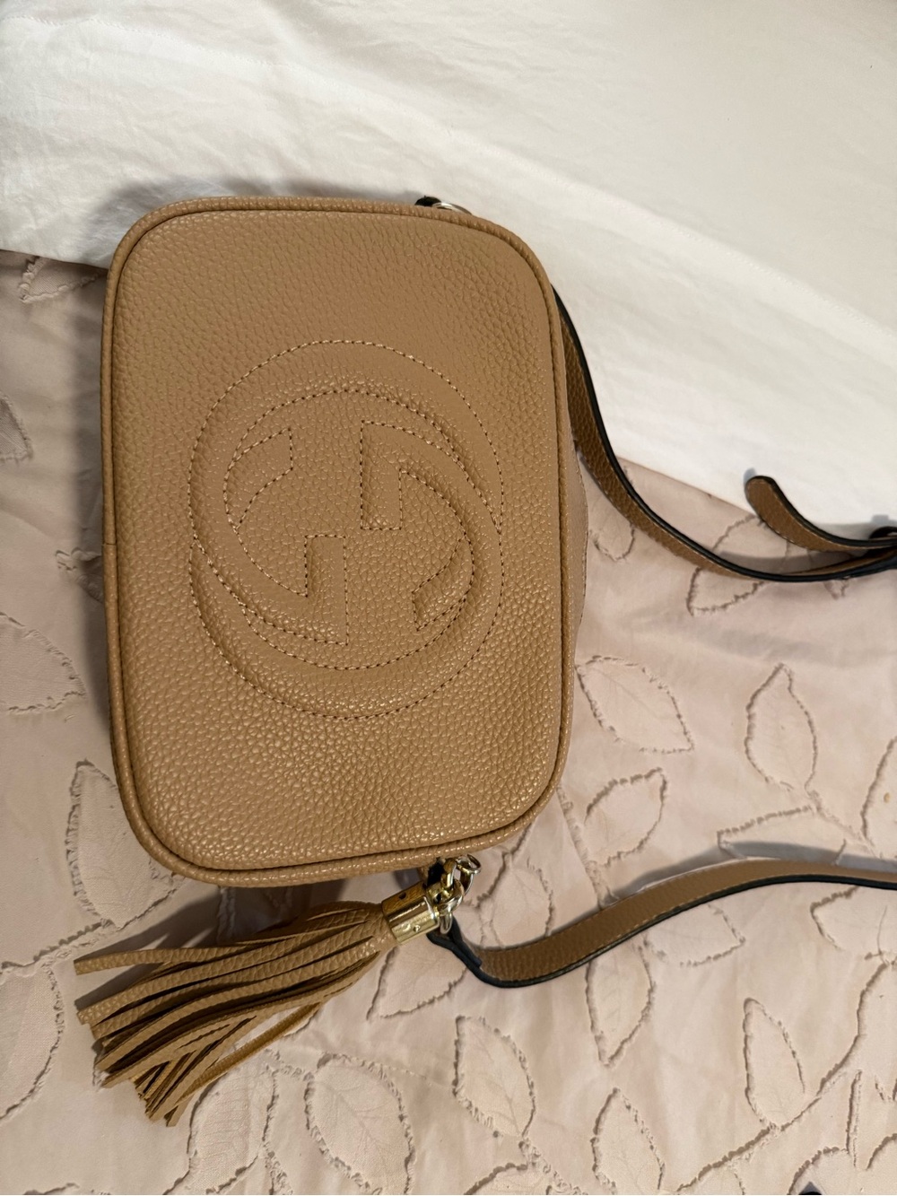Soho Small Leather Disco Bag - Tan